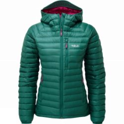 Rab Womens Microlight Alpine Jacket Spruce/Peony